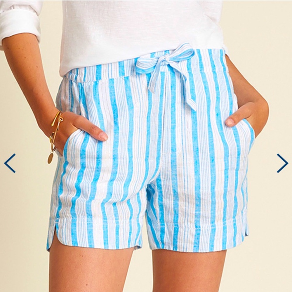Hatley Linen Petal Blue & White Stripe Short
